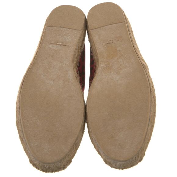 Saint Laurent -  Canvas Leopard‑Print Espadrilles Red/Black  - Size 38 - Picture 3 of 6